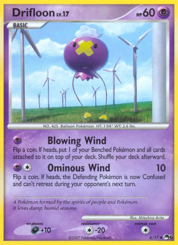 Carta Drifloon, número 6/17 da coleção POP Series 6