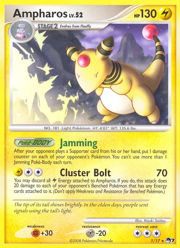 Carta Ampharos, número 1/17 da coleção POP Series 7