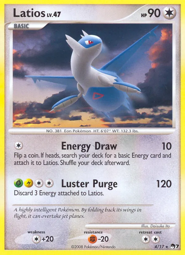Carta Latios, número 4/17 da coleção POP Series 7