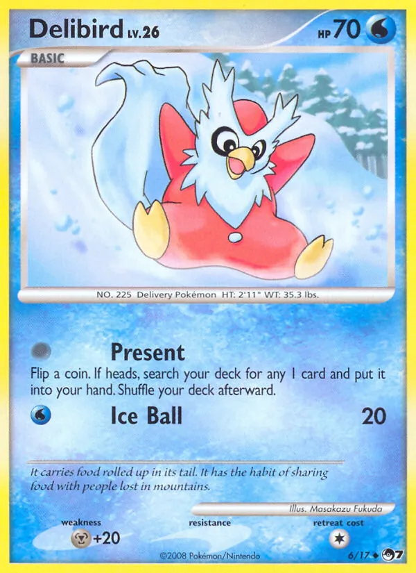 Carta Delibird, número 6/17 da coleção POP Series 7