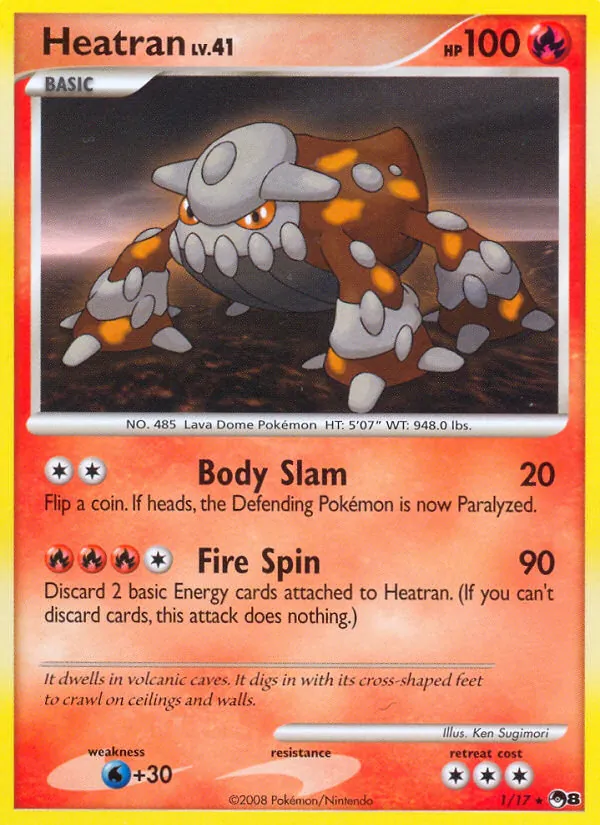 Carta Heatran, número 1/17 da coleção POP Series 8