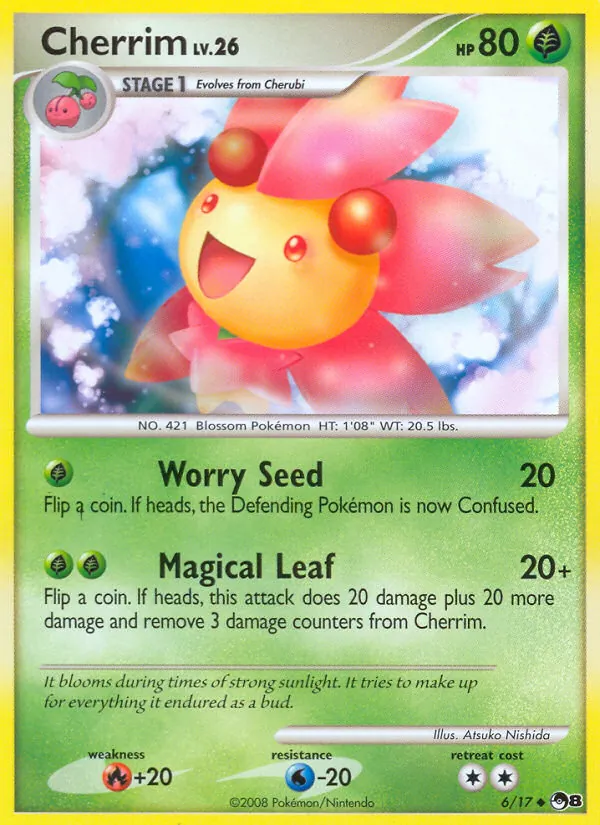 Carta Cherrim, número 6/17 da coleção POP Series 8