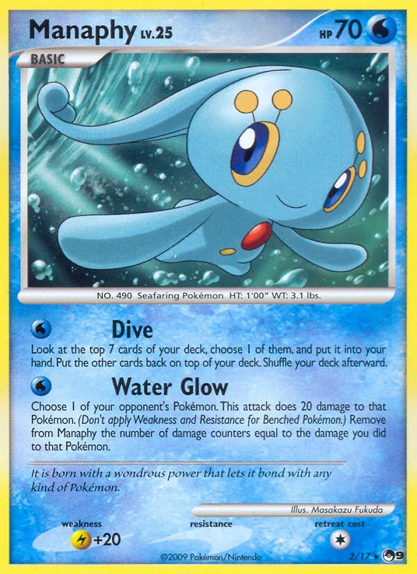 Carta Manaphy, número 2/17 da coleção POP Series 9