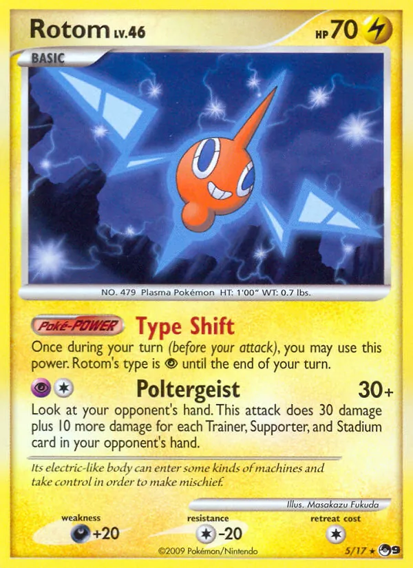 Carta Rotom, número 5/17 da coleção POP Series 9