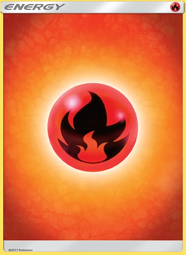 Carta Fire Energy, número 165/149 da coleção Sol e Lua