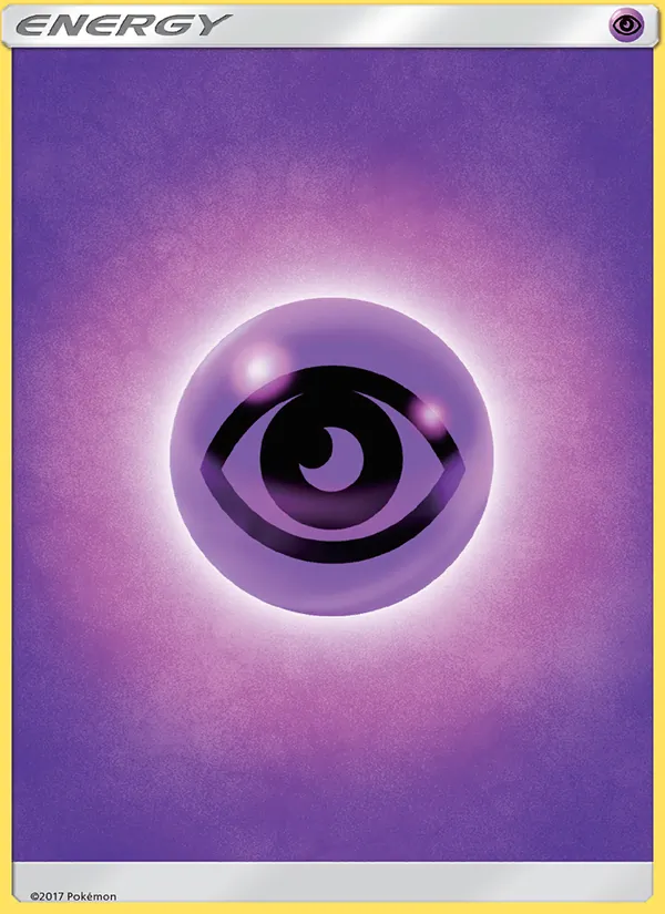 Carta Psychic Energy, número 168/149 da coleção Sol e Lua
