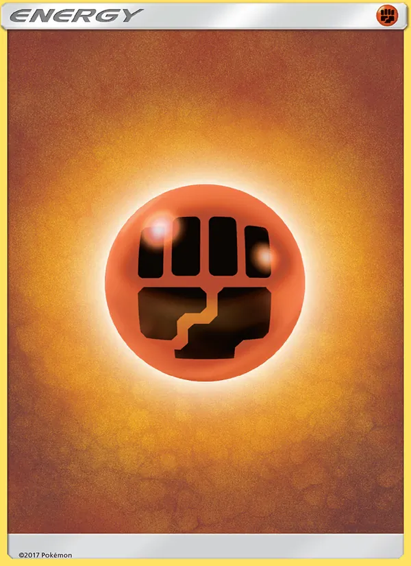 Carta Fighting Energy, número 169/149 da coleção Sol e Lua