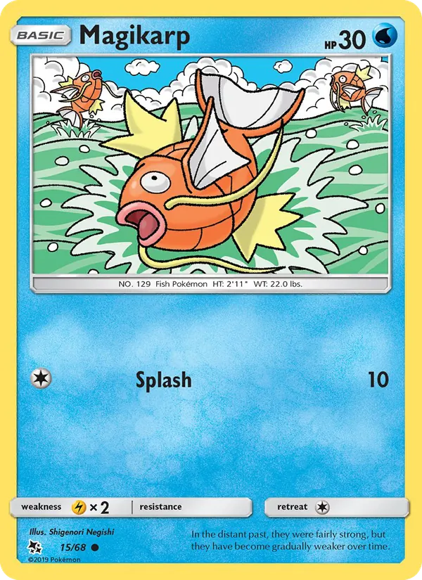 Carta Magikarp, número 15/68 da coleção Destinos Ocultos
