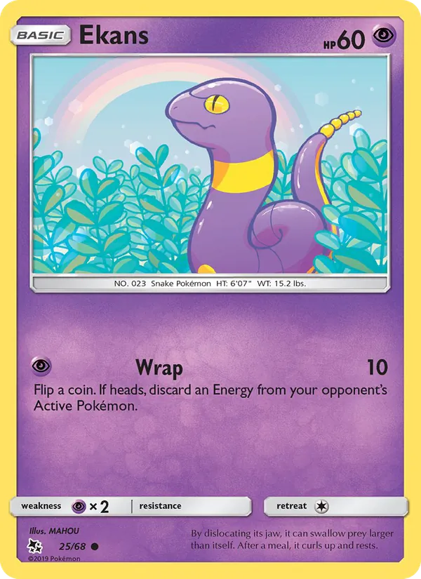 Carta Ekans, número 25/68 da coleção Destinos Ocultos