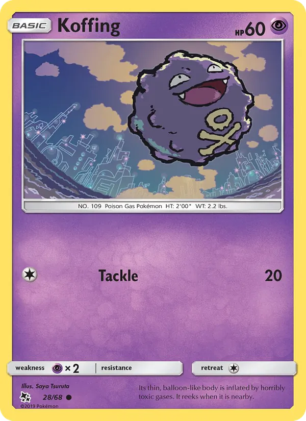 Carta Koffing, número 28/68 da coleção Destinos Ocultos