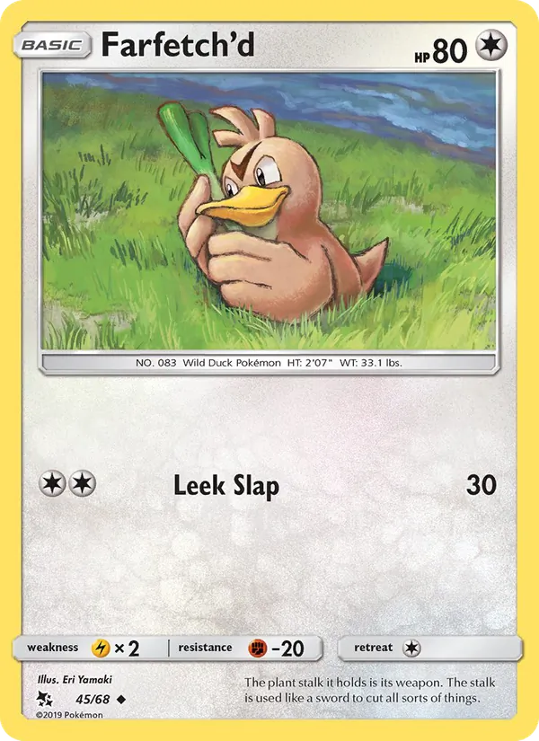 Carta Farfetch’d, número 45/68 da coleção Destinos Ocultos
