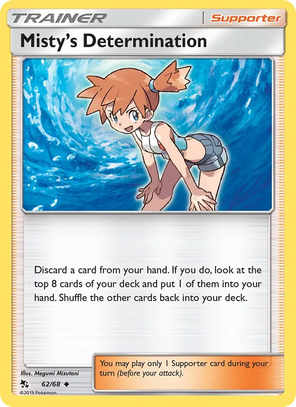 Carta Misty’s Determination, número 62/68 da coleção Destinos Ocultos