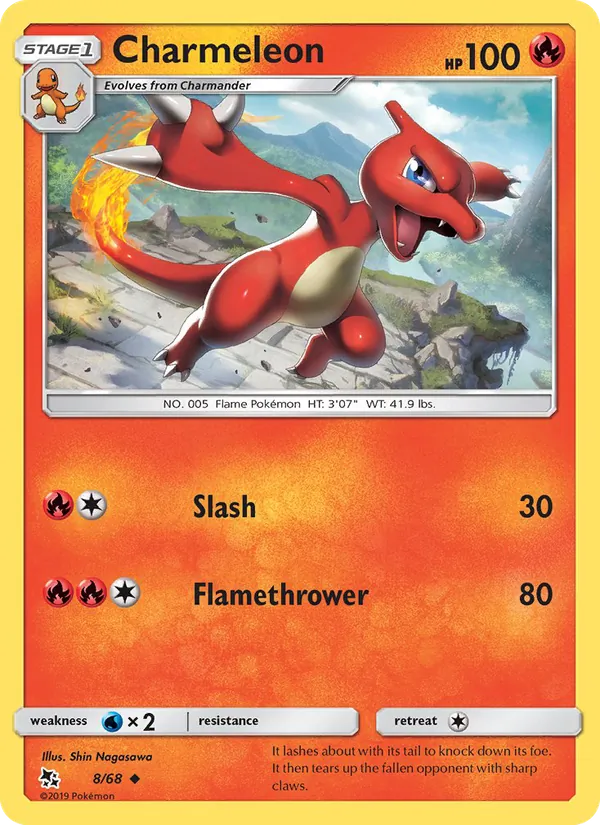Carta Charmeleon, número 8/68 da coleção Destinos Ocultos