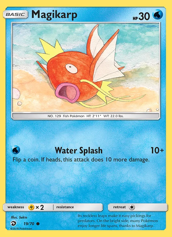 Carta Magikarp, número 19/70 da coleção Dragões Soberanos