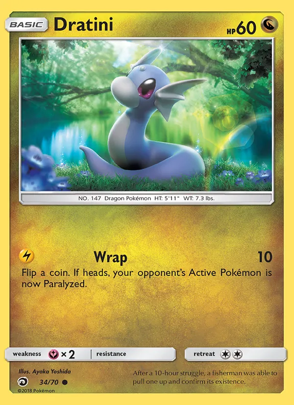 Carta Dratini, número 34/70 da coleção Dragões Soberanos