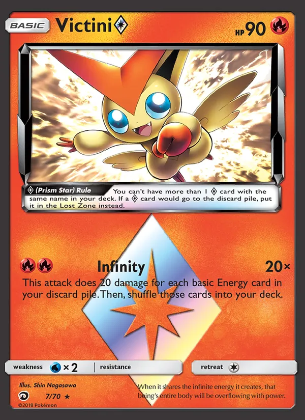 Carta Victini ◇, número 7/70 da coleção Dragões Soberanos