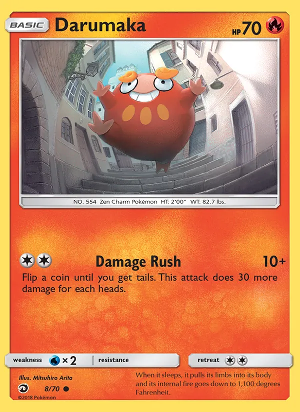 Carta Darumaka, número 8/70 da coleção Dragões Soberanos