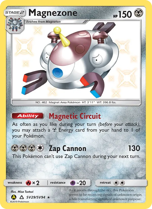 Carta Magnezone, número SV29/94 da coleção Destinos Ocultos Cofre Brilhante