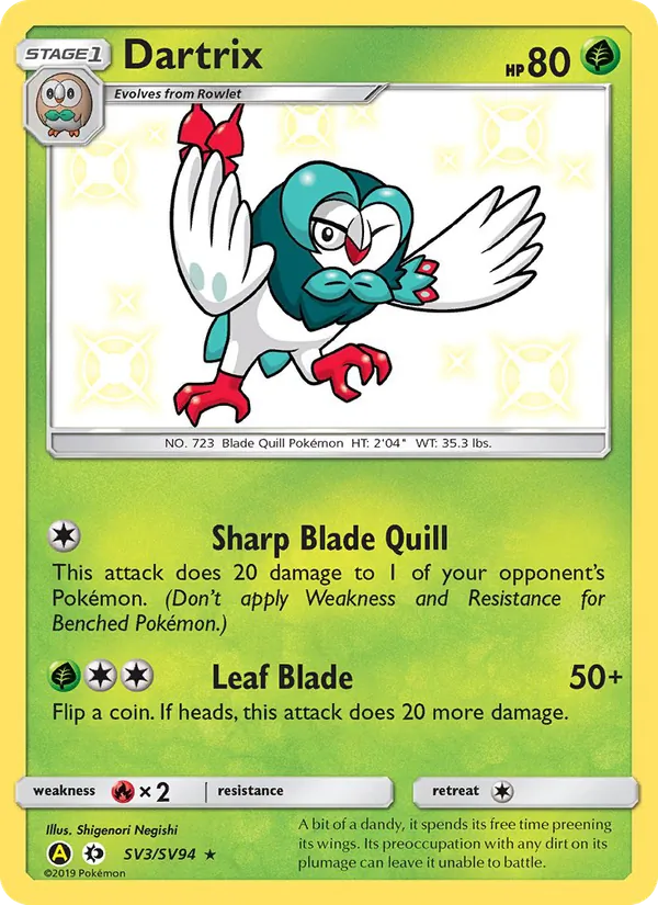 Carta Dartrix, número SV3/94 da coleção Destinos Ocultos Cofre Brilhante