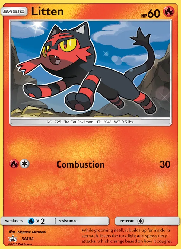Carta Litten, número SM02/248 da coleção Sol e Lua Promos