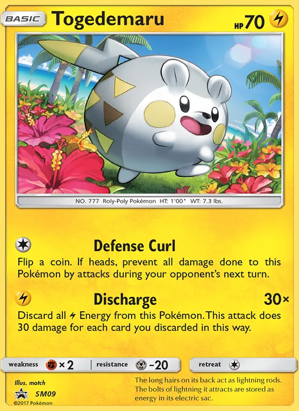 Carta Togedemaru, número SM09/248 da coleção Sol e Lua Promos