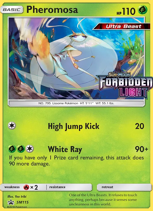 Carta Pheromosa, número SM115/248 da coleção Sol e Lua Promos