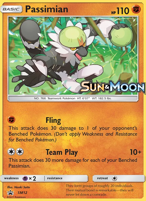 Carta Passimian, número SM12/248 da coleção Sol e Lua Promos