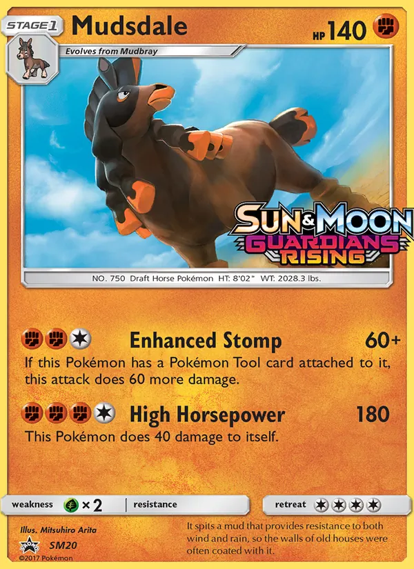 Carta Mudsdale, número SM20/248 da coleção Sol e Lua Promos