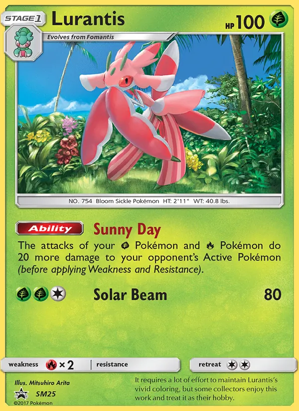 Carta Lurantis, número SM25/248 da coleção Sol e Lua Promos