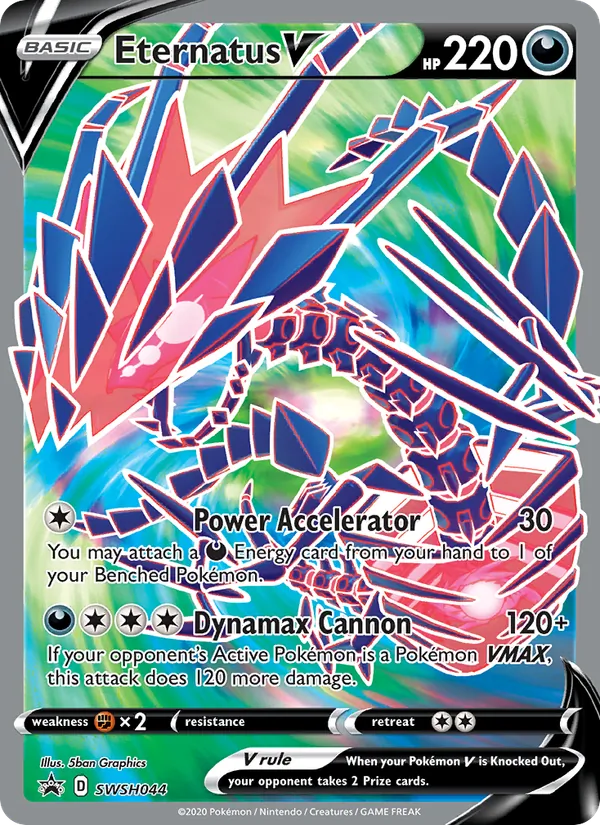 Carta Eternatus V, número SWSH044/307 da coleção ESES Promos