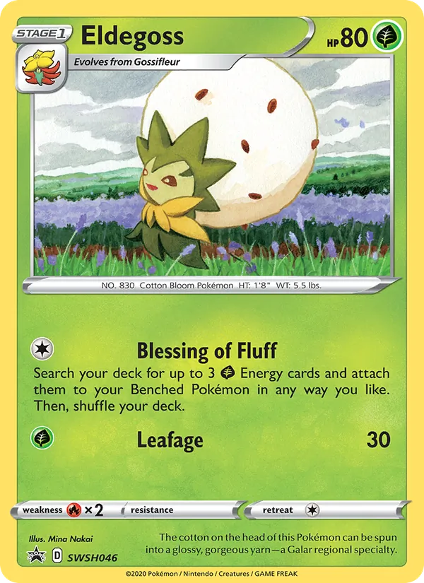 Carta Eldegoss, número SWSH046/307 da coleção ESES Promos