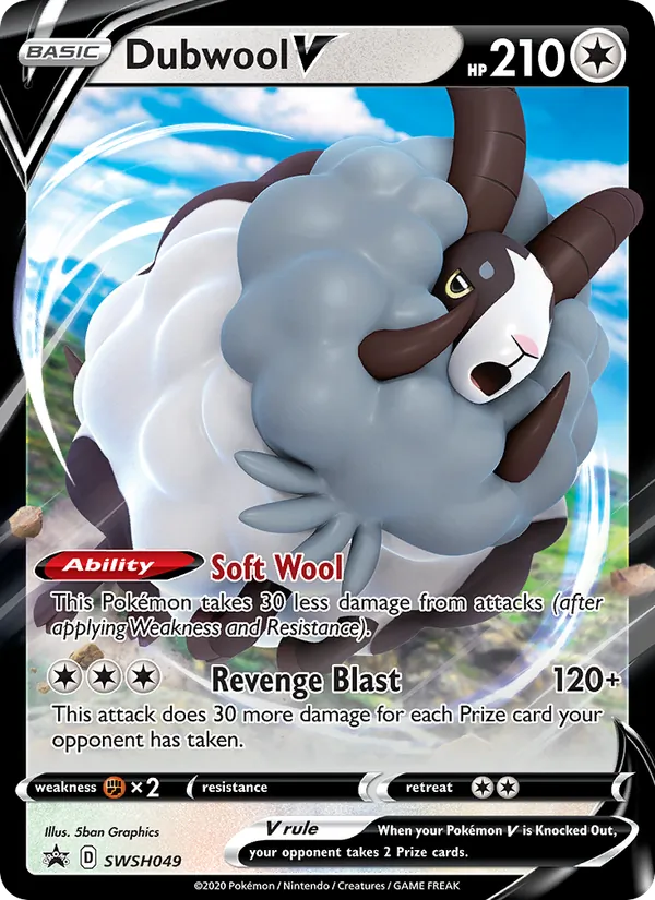 Carta Dubwool V, número SWSH049/307 da coleção ESES Promos