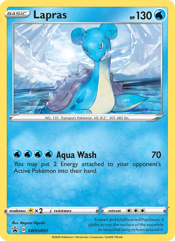 Carta Lapras, número SWSH051/307 da coleção ESES Promos