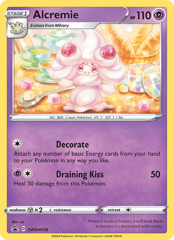 Carta Alcremie, número SWSH058/307 da coleção ESES Promos
