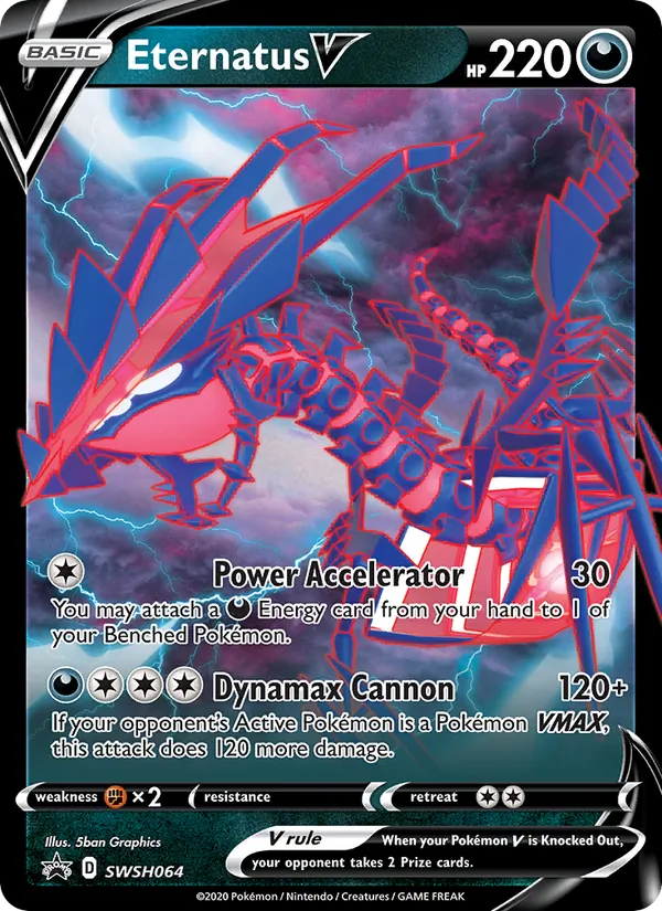 Carta Eternatus V, número SWSH064/307 da coleção ESES Promos