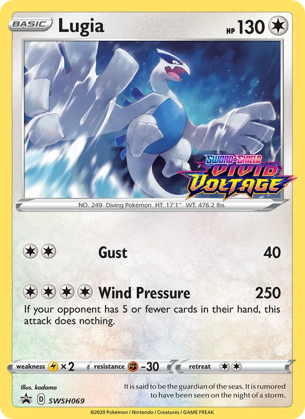 Carta Lugia, número SWSH069/307 da coleção ESES Promos