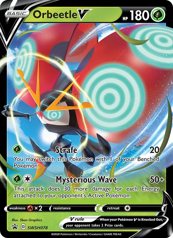 Carta Orbeetle V, número SWSH078/307 da coleção ESES Promos