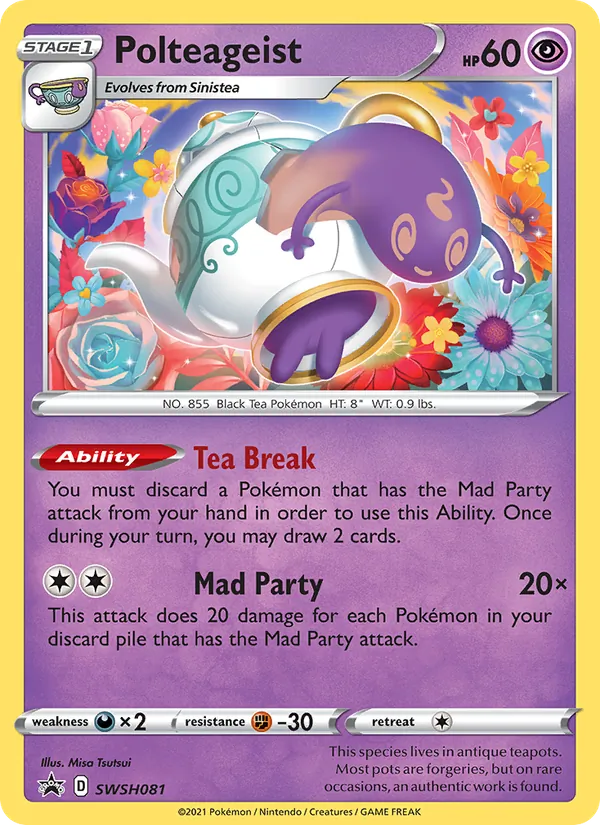 Carta Polteageist, número SWSH081/307 da coleção ESES Promos