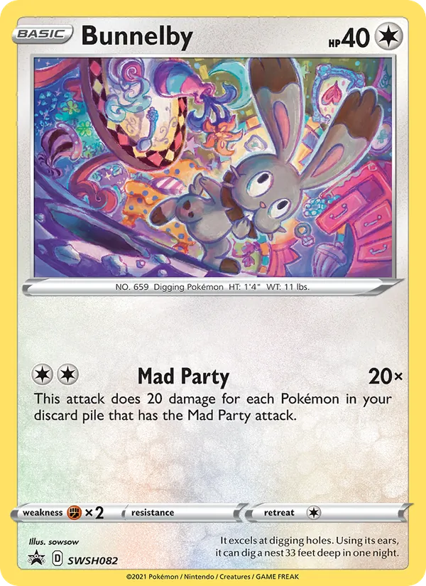 Carta Bunnelby, número SWSH082/307 da coleção ESES Promos