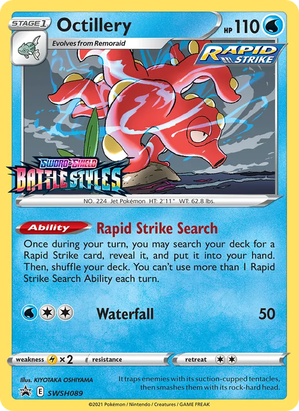 Carta Octillery, número SWSH089/307 da coleção ESES Promos