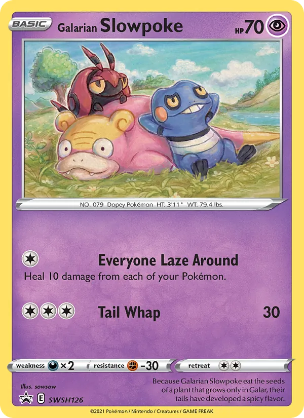 Carta Slowpoke de Galar, número SWSH126/307 da coleção ESES Promos