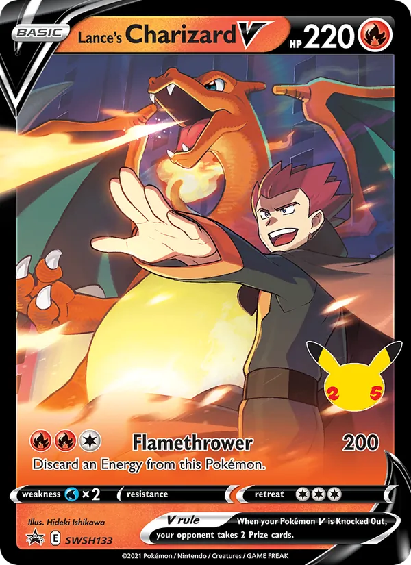 Carta Charizard V do Lance, número SWSH133/307 da coleção ESES Promos