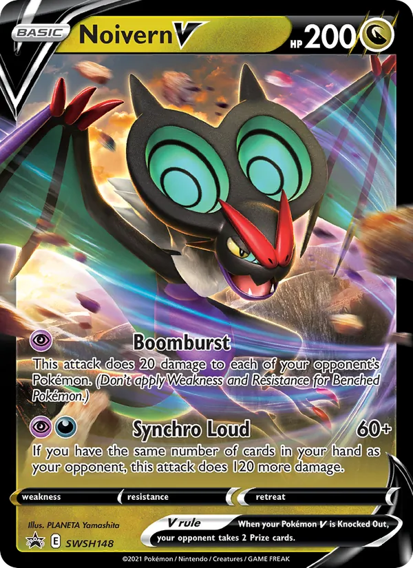 Carta Noivern V, número SWSH148/307 da coleção ESES Promos