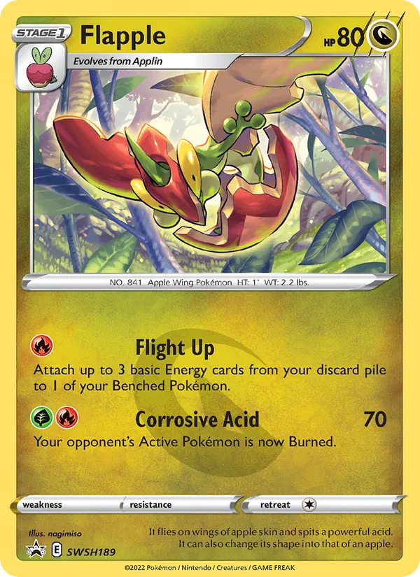Carta Flapple, número SWSH189/307 da coleção ESES Promos