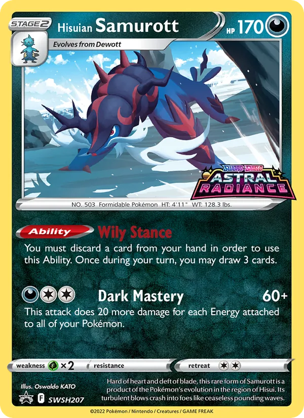 Carta Samurott de Hisui, número SWSH207/307 da coleção ESES Promos