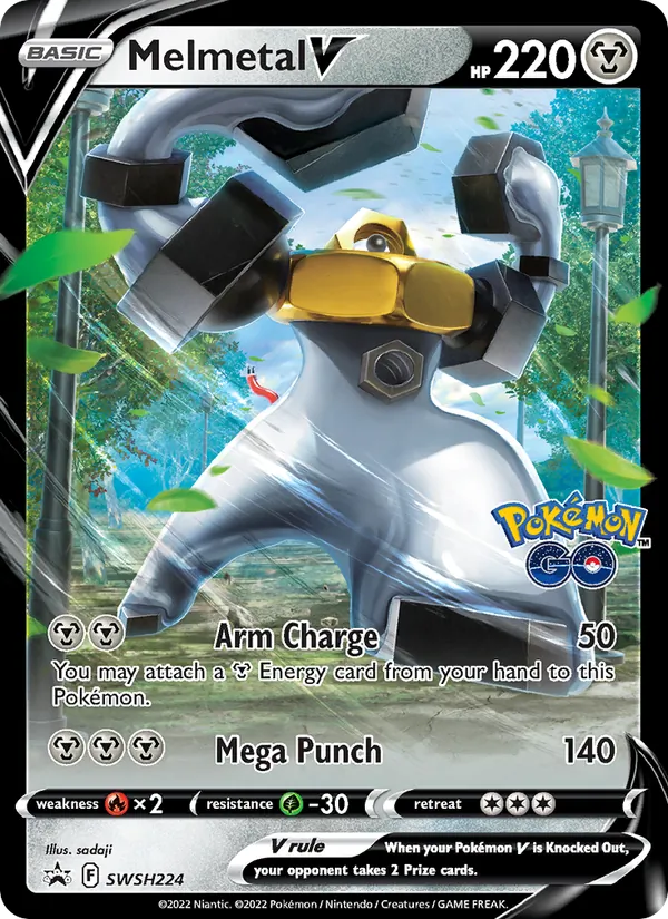 Carta Melmetal V, número SWSH224/307 da coleção ESES Promos
