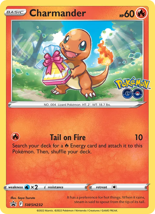 Carta Charmander, número SWSH232/307 da coleção ESES Promos