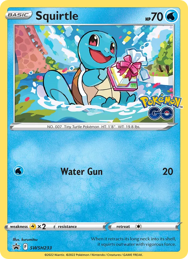 Carta Squirtle, número SWSH233/307 da coleção ESES Promos