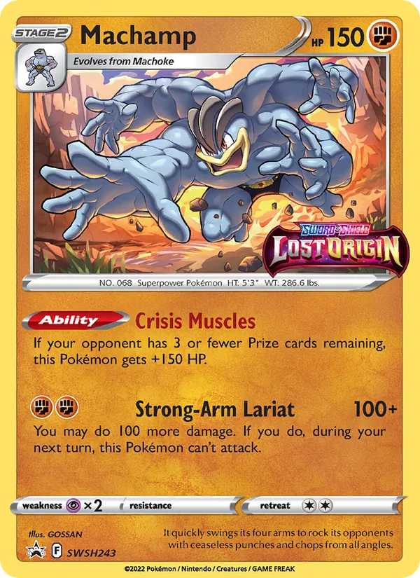 Carta Machamp, número SWSH243/307 da coleção ESES Promos