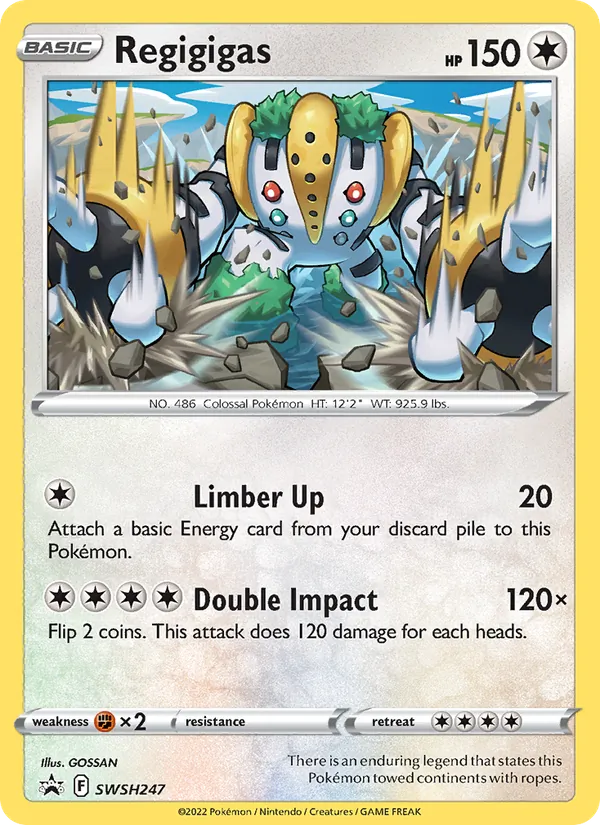 Carta Regigigas, número SWSH247/307 da coleção ESES Promos
